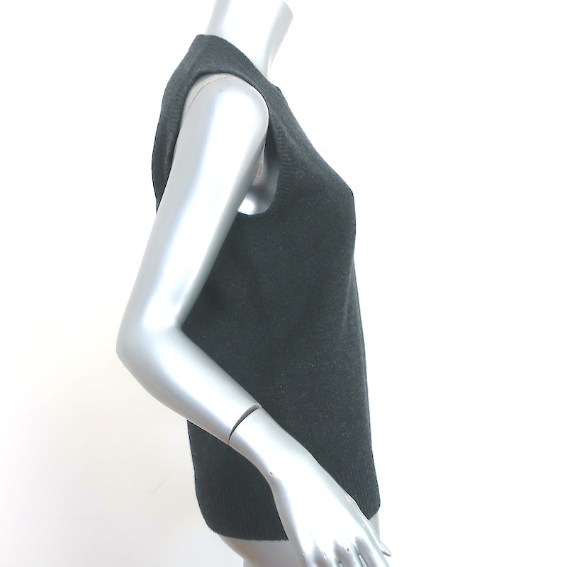 Michael Kors Collection Cashmere Sleeveless Sweater Charcoal Size Medium