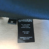 SPRWMN beige leather crop-flare leggings, size M — authentic pre-owned designer piece