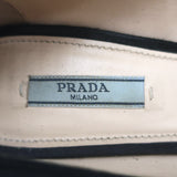 Prada Block Heel Pumps Black Suede Size 38.5