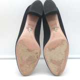 Prada Block Heel Pumps Black Suede Size 38.5