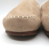 Jenni Kayne Shearling-Lined Moc Clogs Taupe Suede Size 38