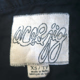 Ace & Jig Blouse Navy Swiss Dot Cotton Size Extra Small 3/4 Sleeve Top