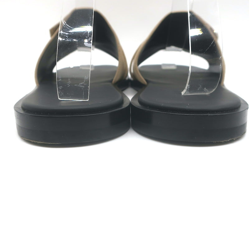 Hermes Gabriel Slide Sandals Beige Suede Size 43