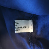 Juliet Dunn Blouson Tie-Waist Mini Dress Navy Floral Print Cotton Size 3