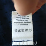 Ace & Jig Blouse Navy Swiss Dot Cotton Size Extra Small 3/4 Sleeve Top