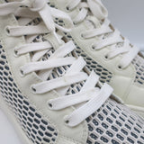 Christian Louboutin Rantus High Top Sneakers White Leather & Mesh Size 40