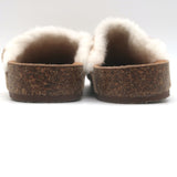 Jenni Kayne Shearling-Lined Moc Clogs Taupe Suede Size 38