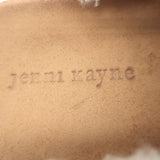 Jenni Kayne Shearling-Lined Moc Clogs Taupe Suede Size 38