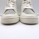 Christian Louboutin Rantus High Top Sneakers White Leather & Mesh Size 40