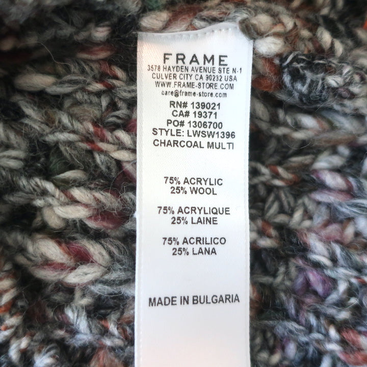 FRAME Shrunken Sweater Vest Purple Marled Knit Size Small
