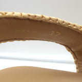 Prada Monolith Crochet Raffia Cage Sandals Natural Size 37