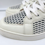 Christian Louboutin Rantus High Top Sneakers White Leather & Mesh Size 40