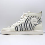 Christian Louboutin Rantus High Top Sneakers White Leather & Mesh Size 40