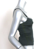 D&G Dolce & Gabbana Satin Bustier Tank Top Black Size 40