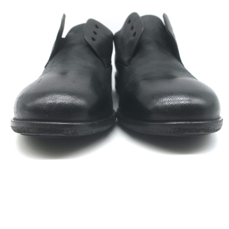 Marsell Laceless Derby Shoes Black Leather Size 40 US 7
