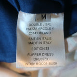 La DoubleJ Flipper Maxi Dress Navy/Red Moonflower Print Cotton Size Medium