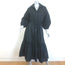 Cara Cara Hutton Midi Shirt Dress Black Cotton Poplin Size Small