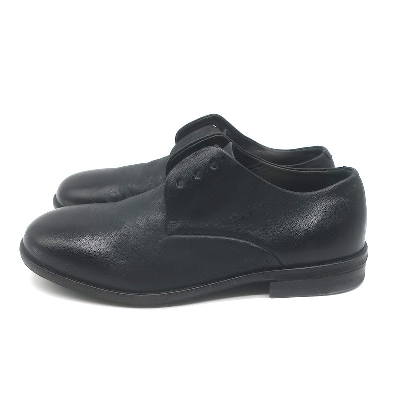Marsell Laceless Derby Shoes Black Leather Size 40 US 7