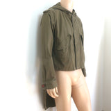 Saint Laurent High-Low Military Parka Army Green Twill Size 48