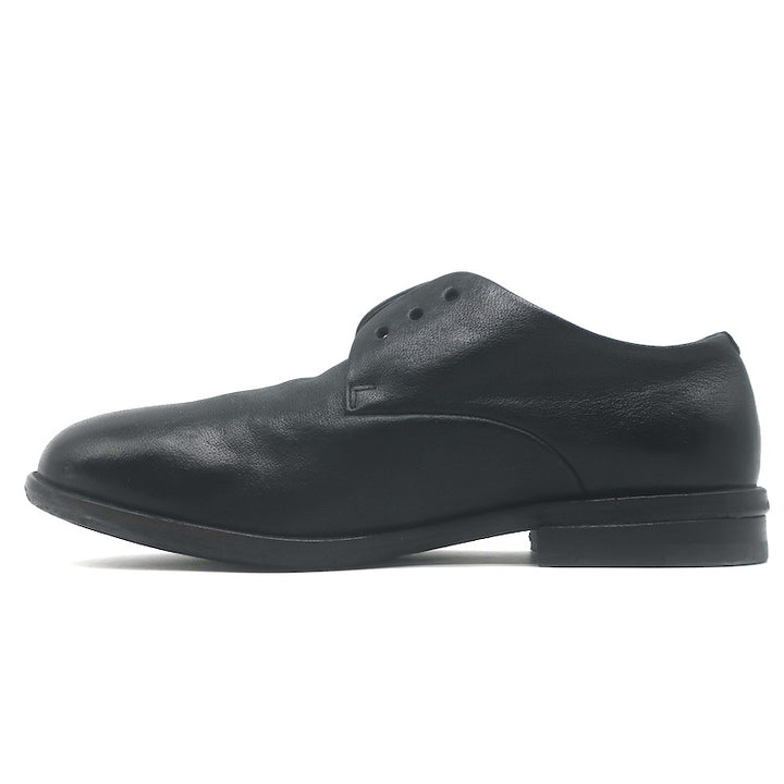 Marsell Laceless Derby Shoes Black Leather Size 40 US 7