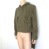 Saint Laurent High-Low Military Parka Army Green Twill Size 48
