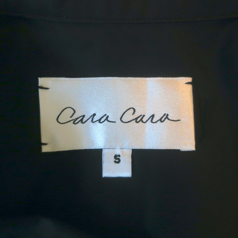 Cara Cara Hutton Midi Shirt Dress Black Cotton Poplin Size Small