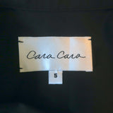 Cara Cara Hutton Midi Shirt Dress Black Cotton Poplin Size Small