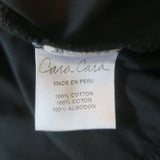 Cara Cara Hutton Midi Shirt Dress Black Cotton Poplin Size Small