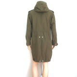 Saint Laurent High-Low Military Parka Army Green Twill Size 48