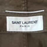Saint Laurent High-Low Military Parka Army Green Twill Size 48