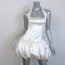 Reformation Babette Halter Mini Dress Ivory Silk Satin Size 0 NEW