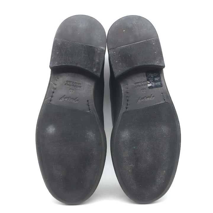 Marsell Laceless Derby Shoes Black Leather Size 40 US 7