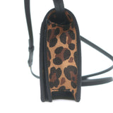 Charlotte Olympia Feline Leopard Print Mini Crossbody Bag Brown Leather NEW