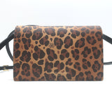 Charlotte Olympia Feline Leopard Print Mini Crossbody Bag Brown Leather NEW