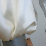 Reformation Babette Halter Mini Dress Ivory Silk Satin Size 0 NEW