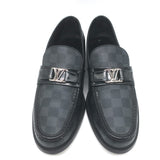 Louis Vuitton Damier Major Loafers Graphite/Black Canvas Size 7