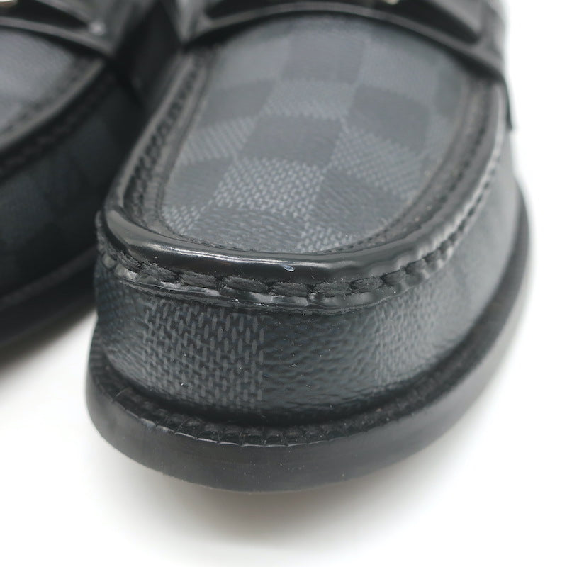 Louis Vuitton Damier Major Loafers Graphite/Black Canvas Size 7