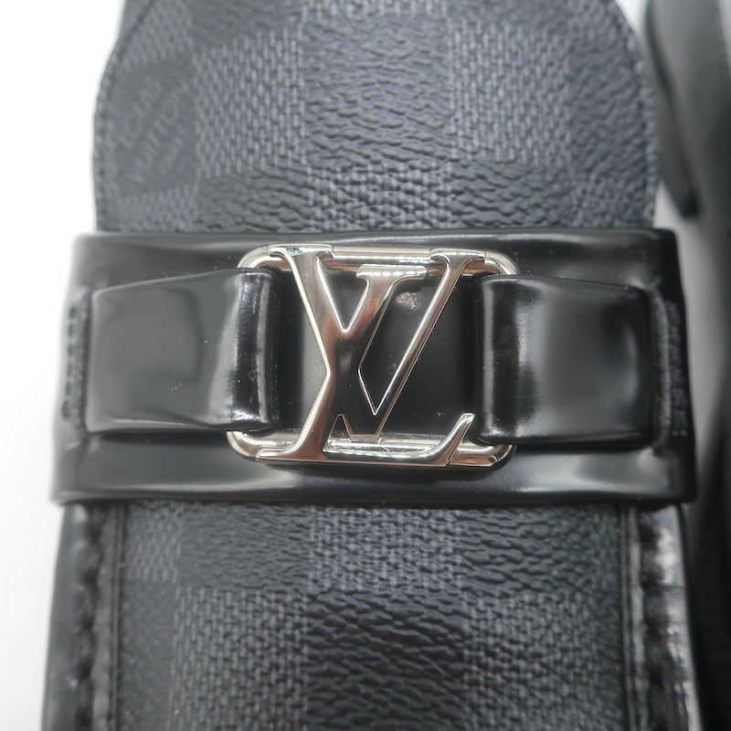 Louis Vuitton Damier Major Loafers Graphite/Black Canvas Size 7