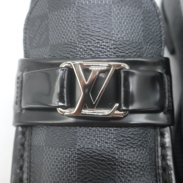 Louis Vuitton Damier Major Loafers Graphite/Black Canvas Size 7
