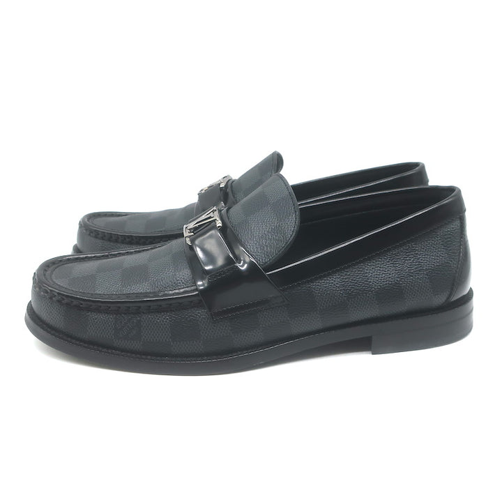 Louis Vuitton Damier Major Loafers Graphite/Black Canvas Size 7