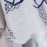 Zimmermann Day Tie-Neck Puff Sleeve Mini Dress White/Navy Bow Print Linen Size 3