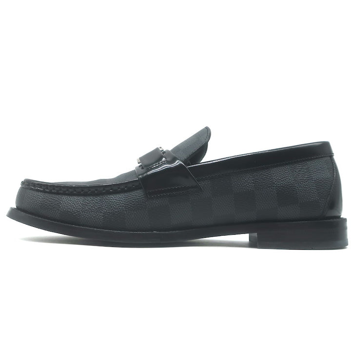 Louis Vuitton Damier Major Loafers Graphite/Black Canvas Size 7