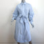 GANNI Striped Shirtdress Blue Cotton Size 36 Long Sleeve Midi Dress NEW