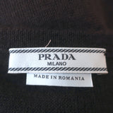 Prada V-Neck Sweater Navy Cashmere-Silk Size 38