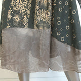 Timo Weiland Fit & Flare Midi Dress Dark Olive Printed Stretch Cotton Size 4