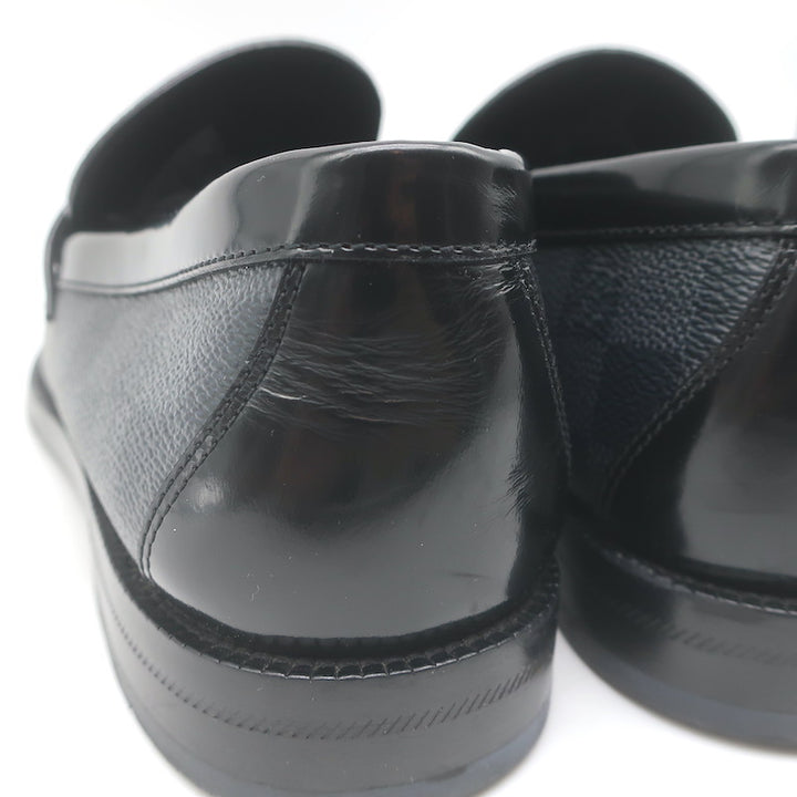 Louis Vuitton Damier Major Loafers Graphite/Black Canvas Size 7