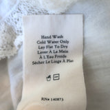 LoveShackFancy Quincy Floral Embroidered Mini Dress White Cotton Size Medium