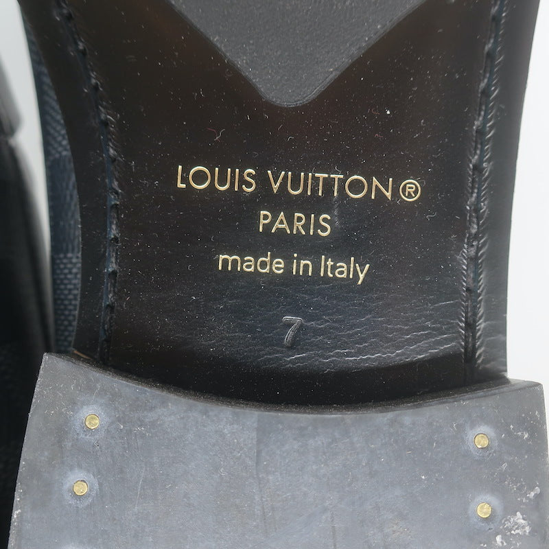 Louis Vuitton Damier Major Loafers Graphite/Black Canvas Size 7
