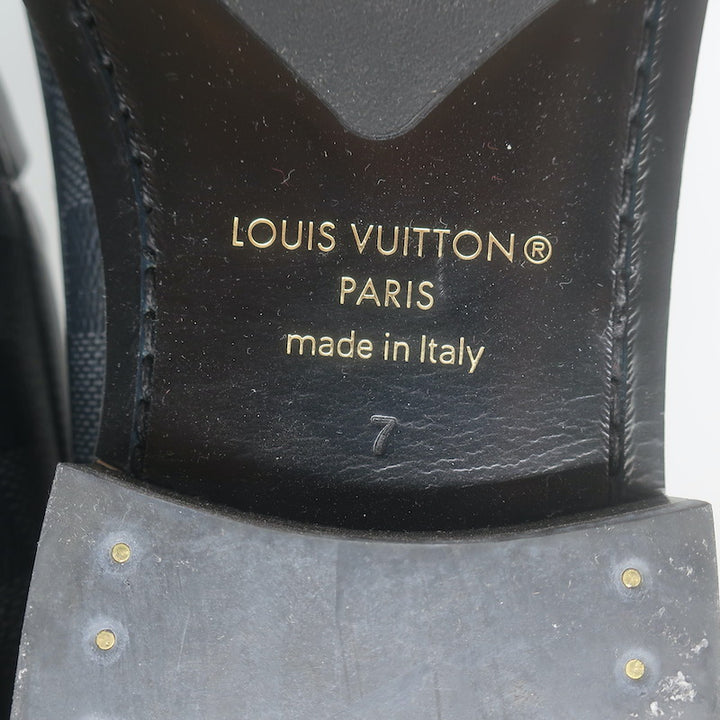 Louis Vuitton Damier Major Loafers Graphite/Black Canvas Size 7