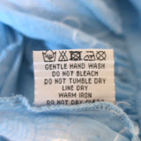 Juliet Dunn Mirror Embroidered Tie-Waist Mini Dress Blue Cotton Gauze Size 3